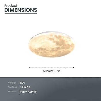 ♧moon♧ Amazon.com: LCSMVLQ Moon-Style Flush Mount Ceiling Light